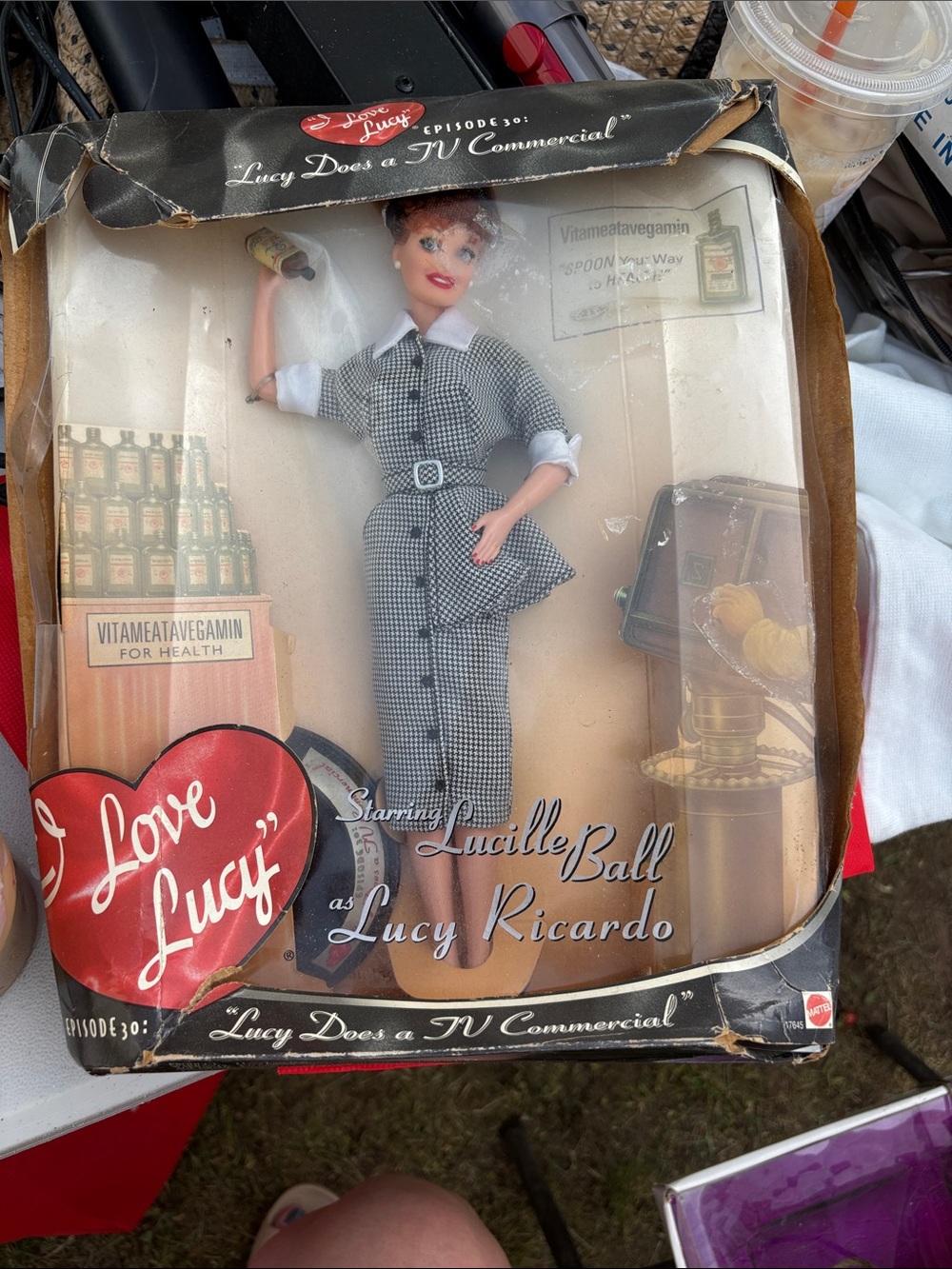 Lucy Black & White Houndstooth Doll by Lucy